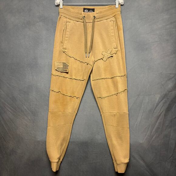 WSS American Pride Flag Joggers Sweatpants Military FLAWED Mens Small Comfy Cozy - Picture 1 of 15